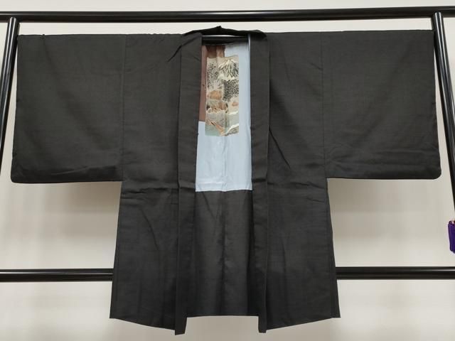 平和屋本店□極上 男性 紬 アンサンブル 黒地 逸品 CYAA2165s5 - メルカリ