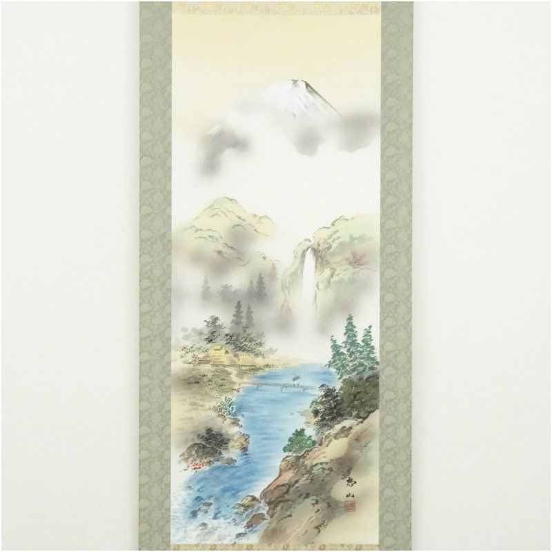 吉田恵山筆 三殺封印好転図 肉筆絹本掛軸（共箱） 掛け軸 床の間 書