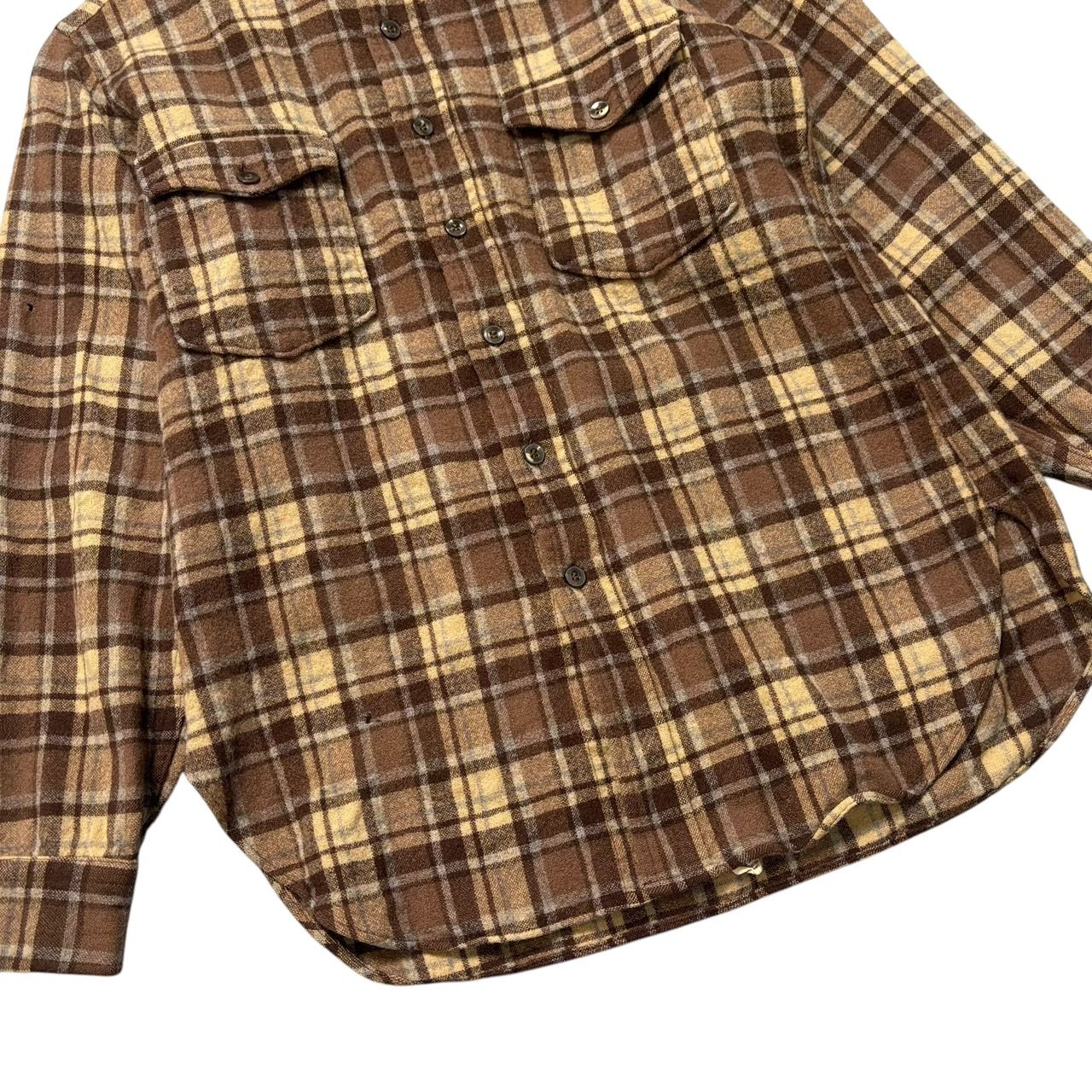 Sサイズ 古着 70s PENDLETON ペンドルトン ウール シャツ 長袖 