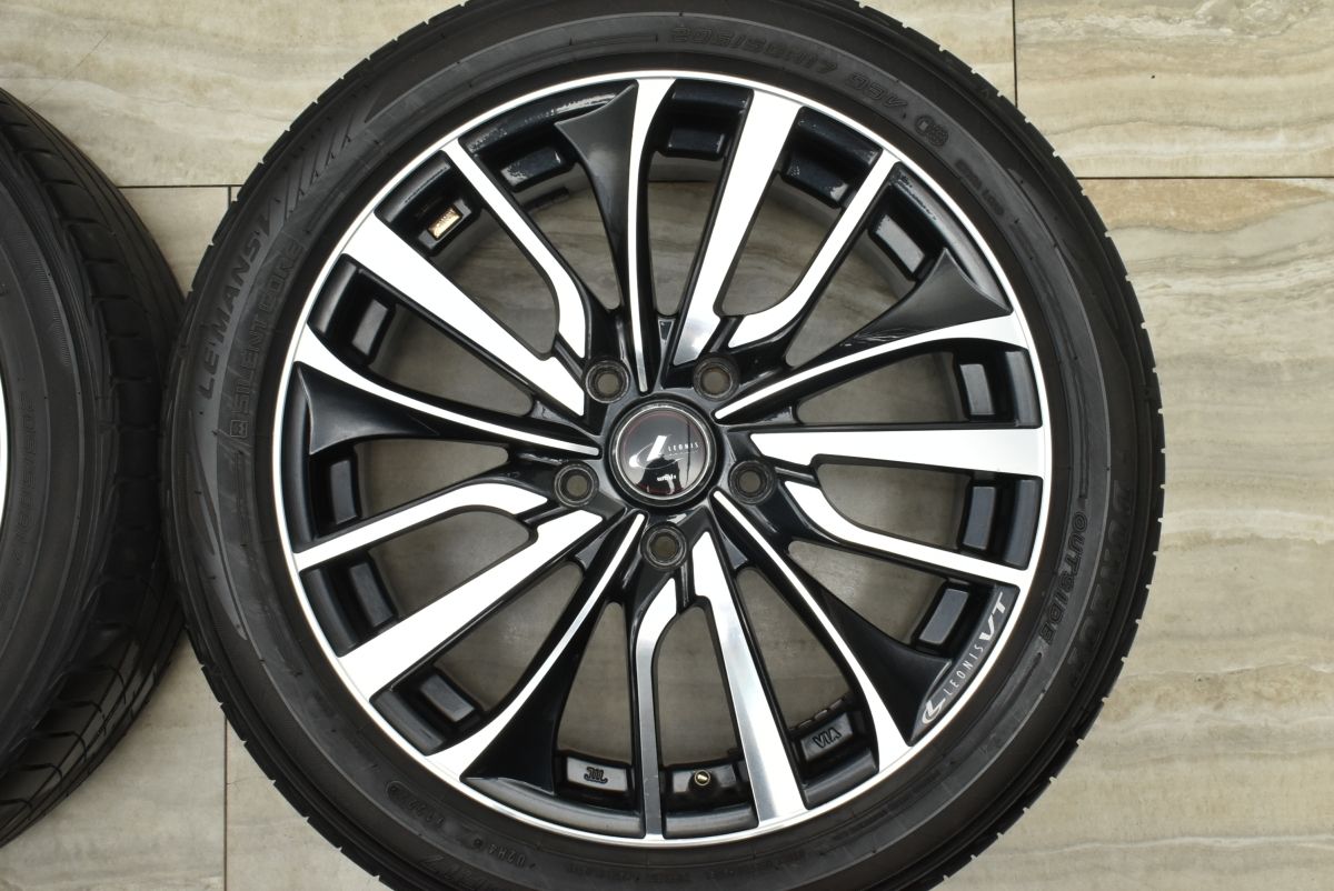 良好品】レオニス VT 17in 6.5J +53 PCD114.3 ダンロップ ルマンV 205 