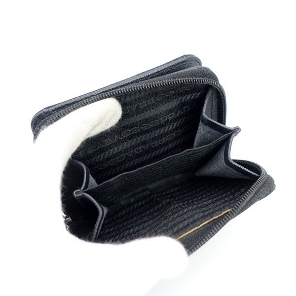 PRADA / プラダ □二つ折り財布 ラウンドファスナー ナイロン