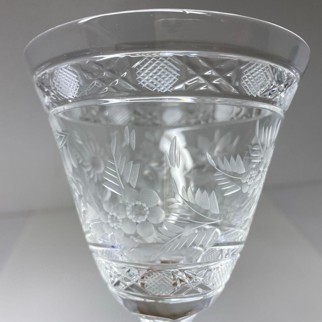 マイセン クリスタル フラワーワイングラス高さ17.2㎝タカサ東な6-1229