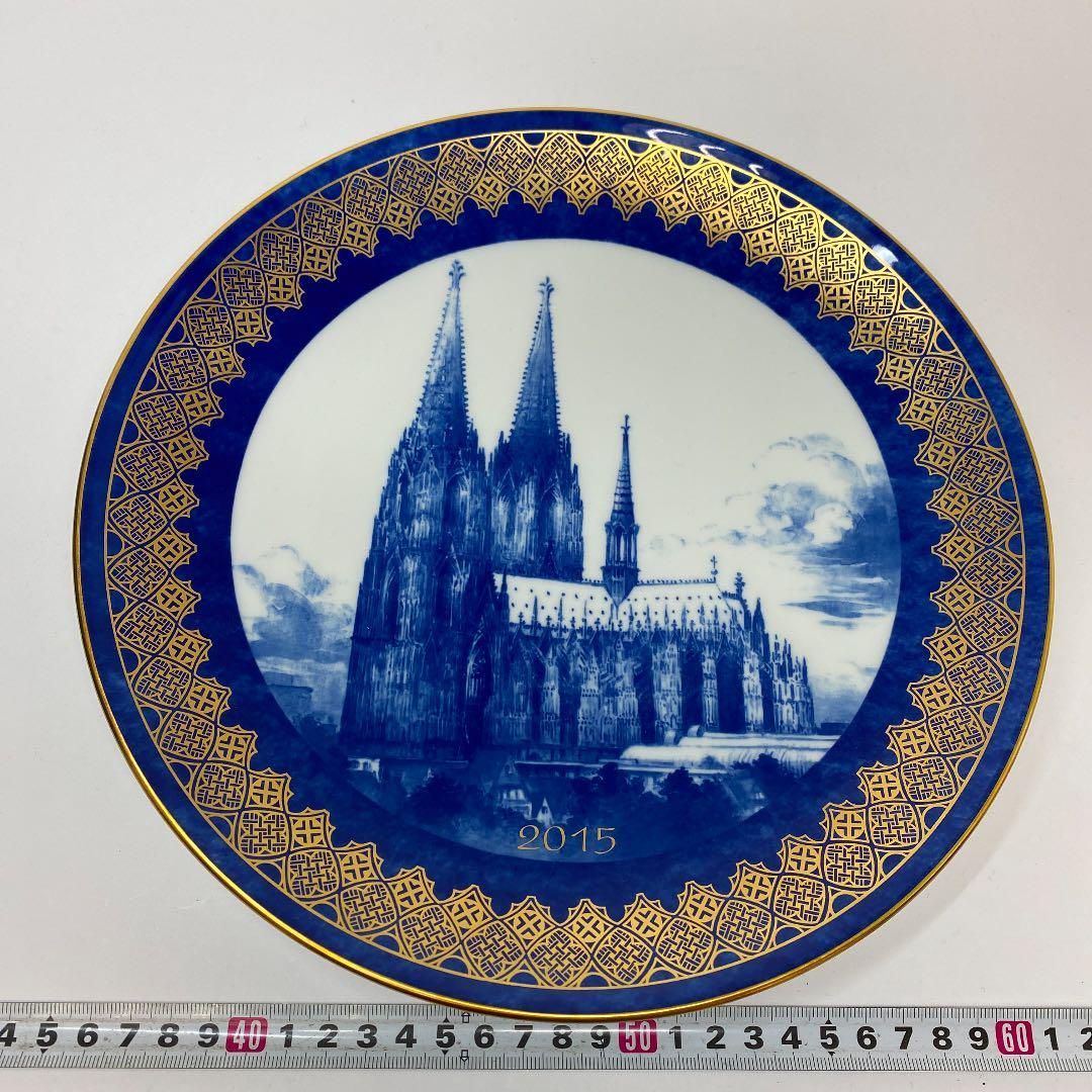 ☆洋3 マイセン イヤープレート2015 ケルン大聖堂 幅約27㎝ トヒコ