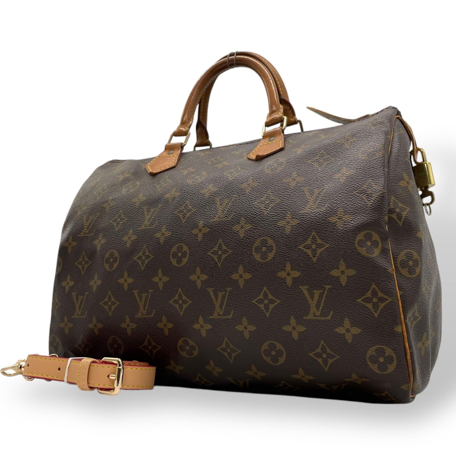 ルイヴィトン スピーディ35 モノグラム 南京錠付き ルイヴィトン