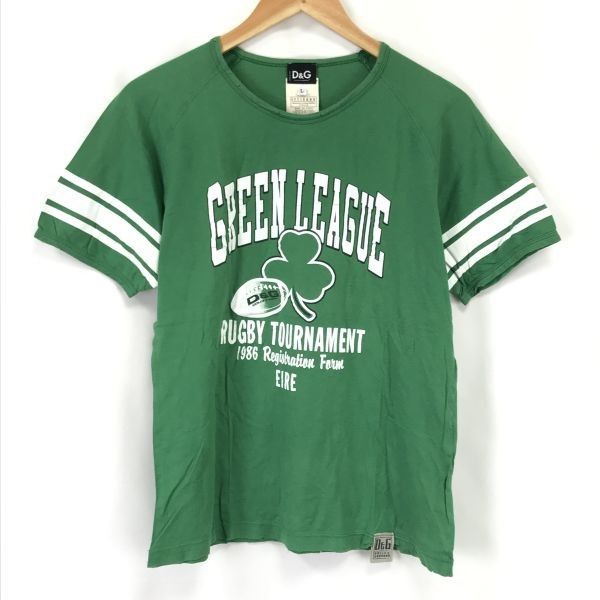 SALE>日本正規代理店タグ☆D&G/ドルガバ/DOLCE&GABBANA☆GREEN LEAGUE/RUGBY TOURNAMENT/半袖Tシャツ【 メンズL/緑】Tops/Shirts◇SBH836 #BUZZBERG - メルカリ