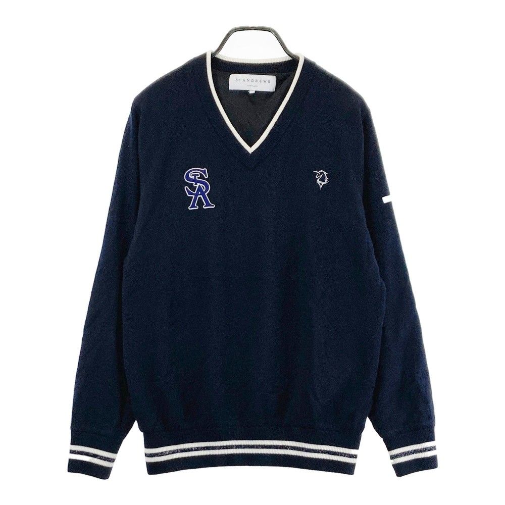 サイズ：LL ST ANDREWS セントアンドリュース 裏地付 Vネック ニット  