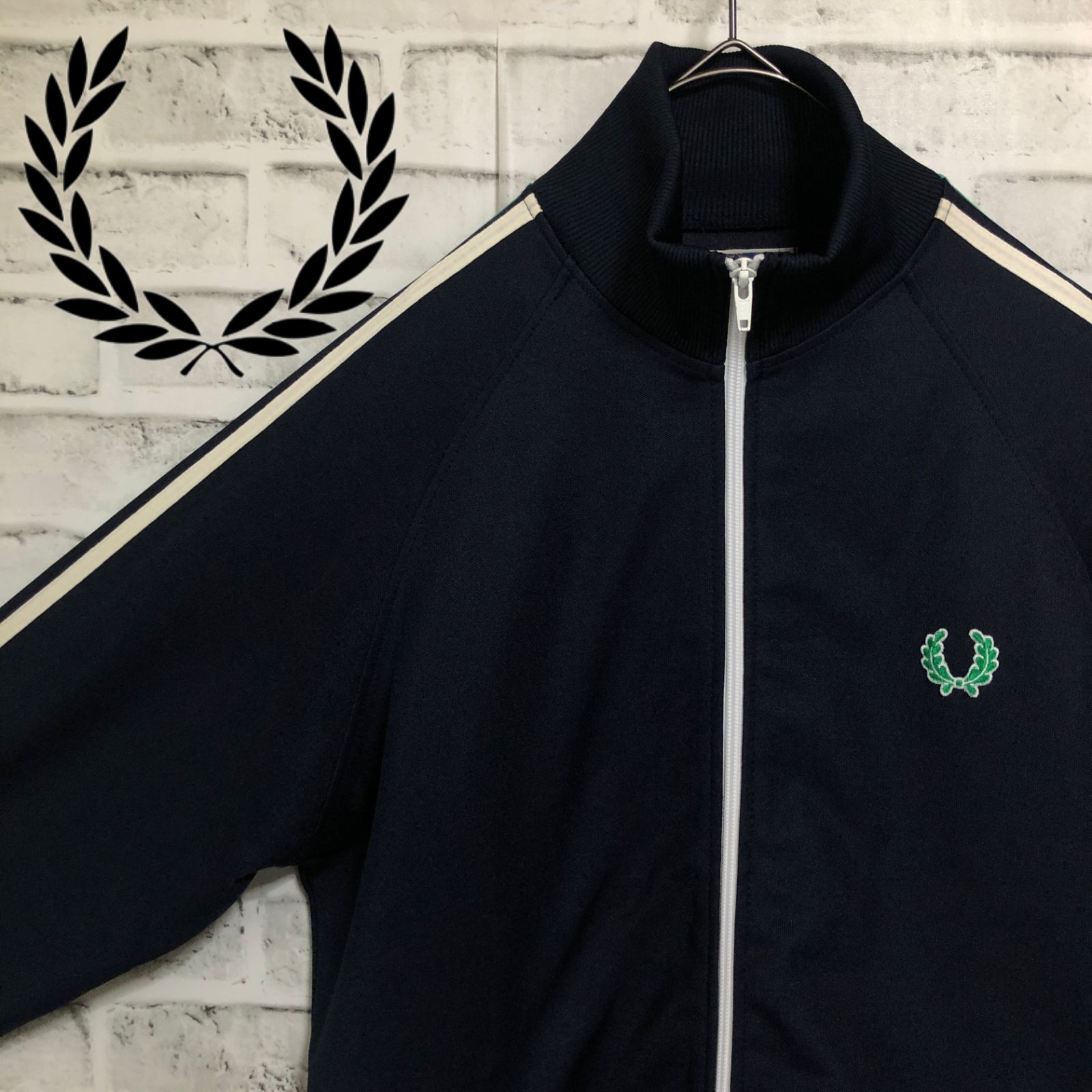 90s⭐️Fred Perry トラックジャケット/ジャージ 緑刺繍月桂樹 vintage 