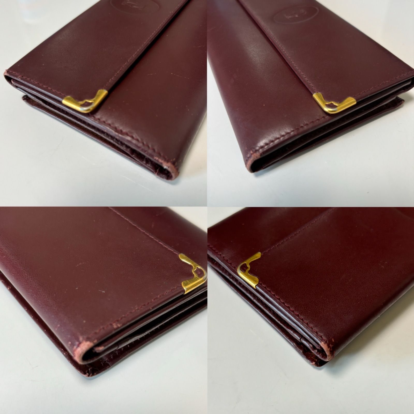 送料無料】Cartier/カルティエ/長財布/ボルドー/がま口/マスト