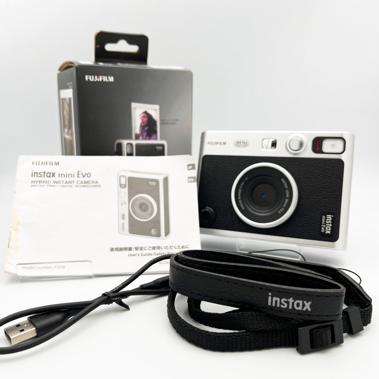 FUJIFILM 富士フイルム チェキ カメラ instax mini Evo USB Type-C対応 ブラック