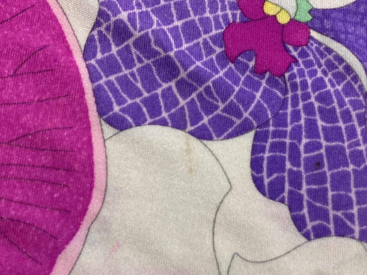 LEONARD 半袖カットソー レオナール 半袖Tシャツ 総柄 花柄 シルク100