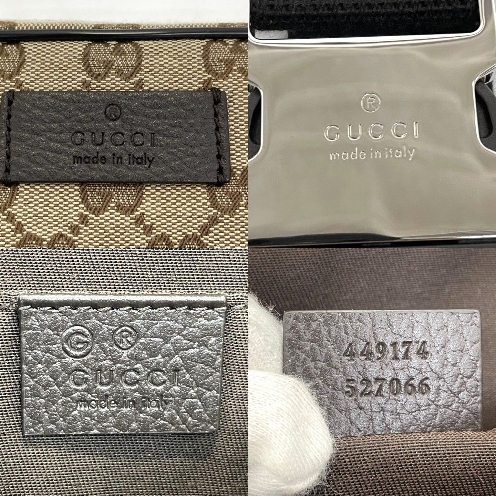 グッチ ウエストバッグ メンズ ウエストポーチ ボディバッグ 鞄 かばん GUCCI 449174 GGキャンバス レザー ブラウン 茶 シルバー金具  美品【中古品】 - メルカリ