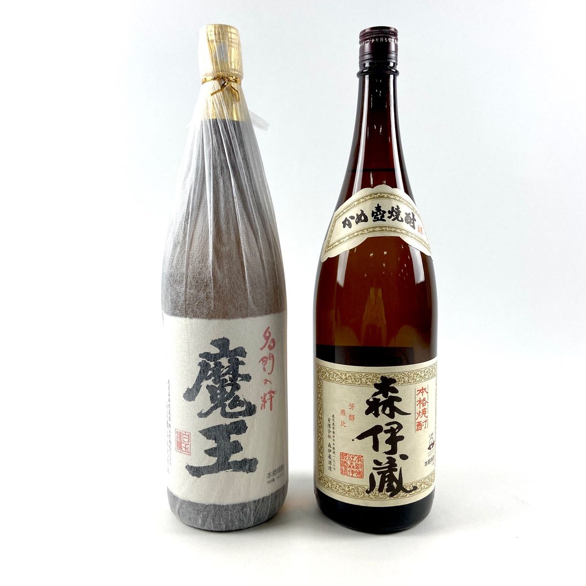 森伊蔵 1800ml 焼酎 2本セット ギフト 魔王1800ml＆森伊蔵1800ml 木箱入り飲み比べ2本セット 芋