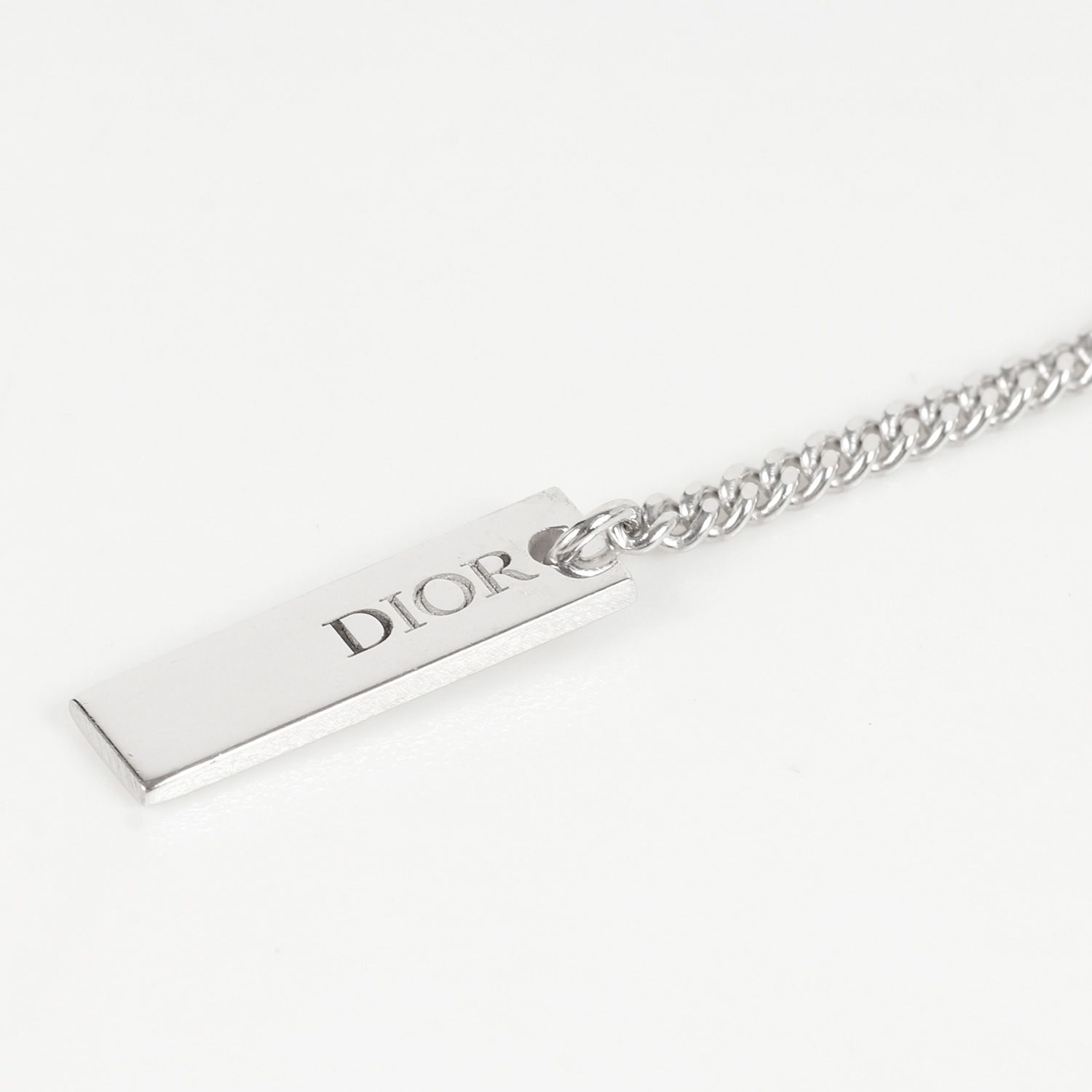 Dior HOMME ディオールオム 近年モデル ロゴ プレート ネックレス ...