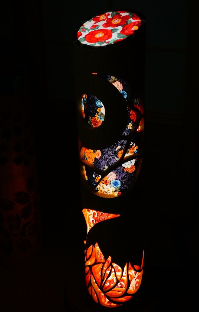 竹灯り・竹あかり・竹灯籠 ～～ 公式 癒しの灯り 華衣ライン☆三日月