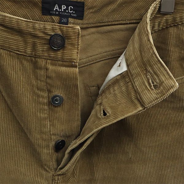 アーペーセー コーデュロイパンツ w26 ブラウン A.P.C. レディース