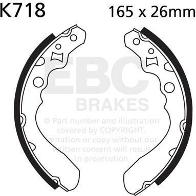 EBCブレーキ Plain モーターサイクル リプレイスメント ブレーキシューズ フロント左側用 | K718