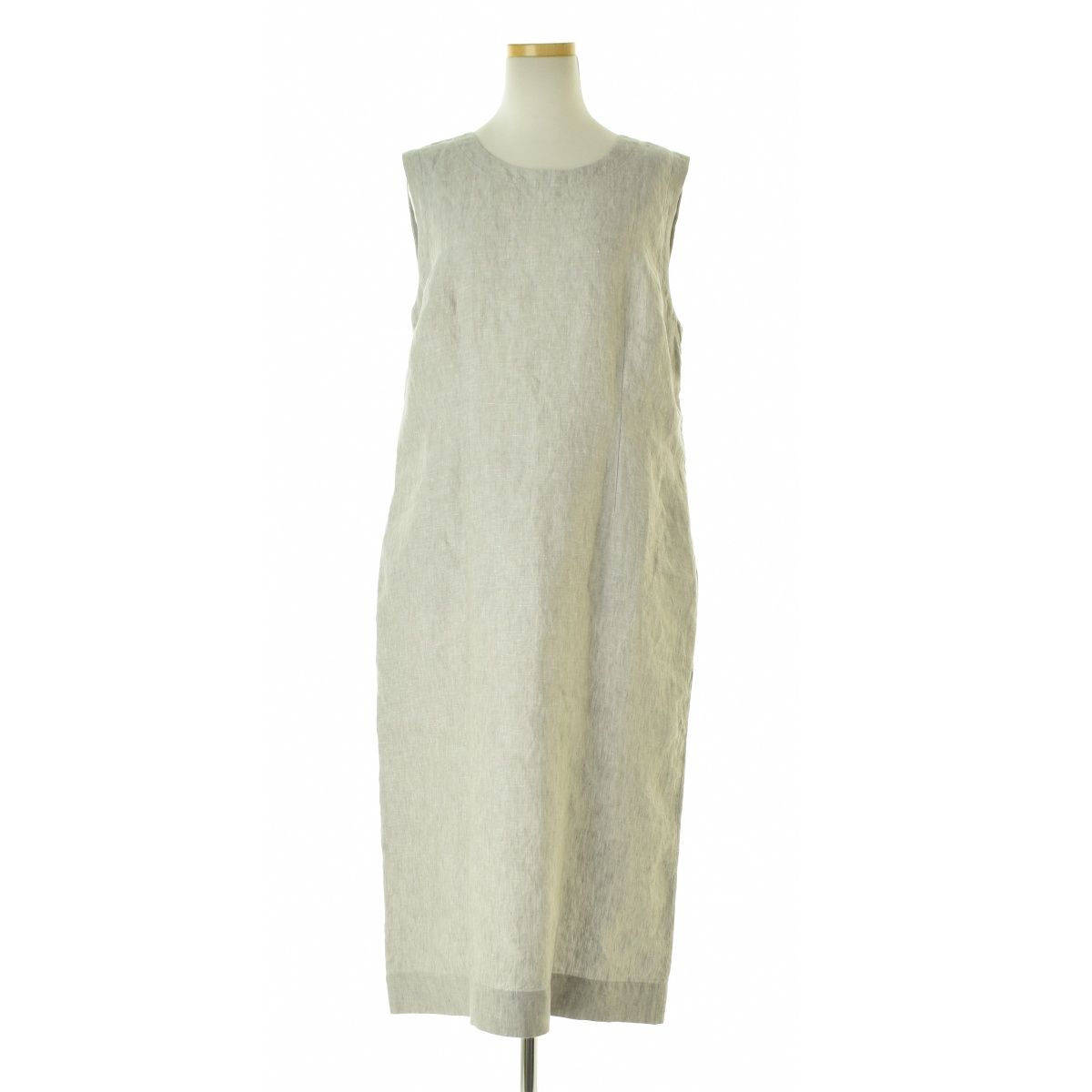 MARGARETHOWELL】25SS 5785156002 YARN DYED LINEN DRESS リネン  