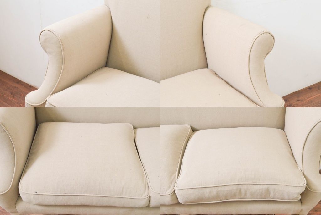 GMFT195○竹内家具2.5人掛けソファ ラブソファ オットマン