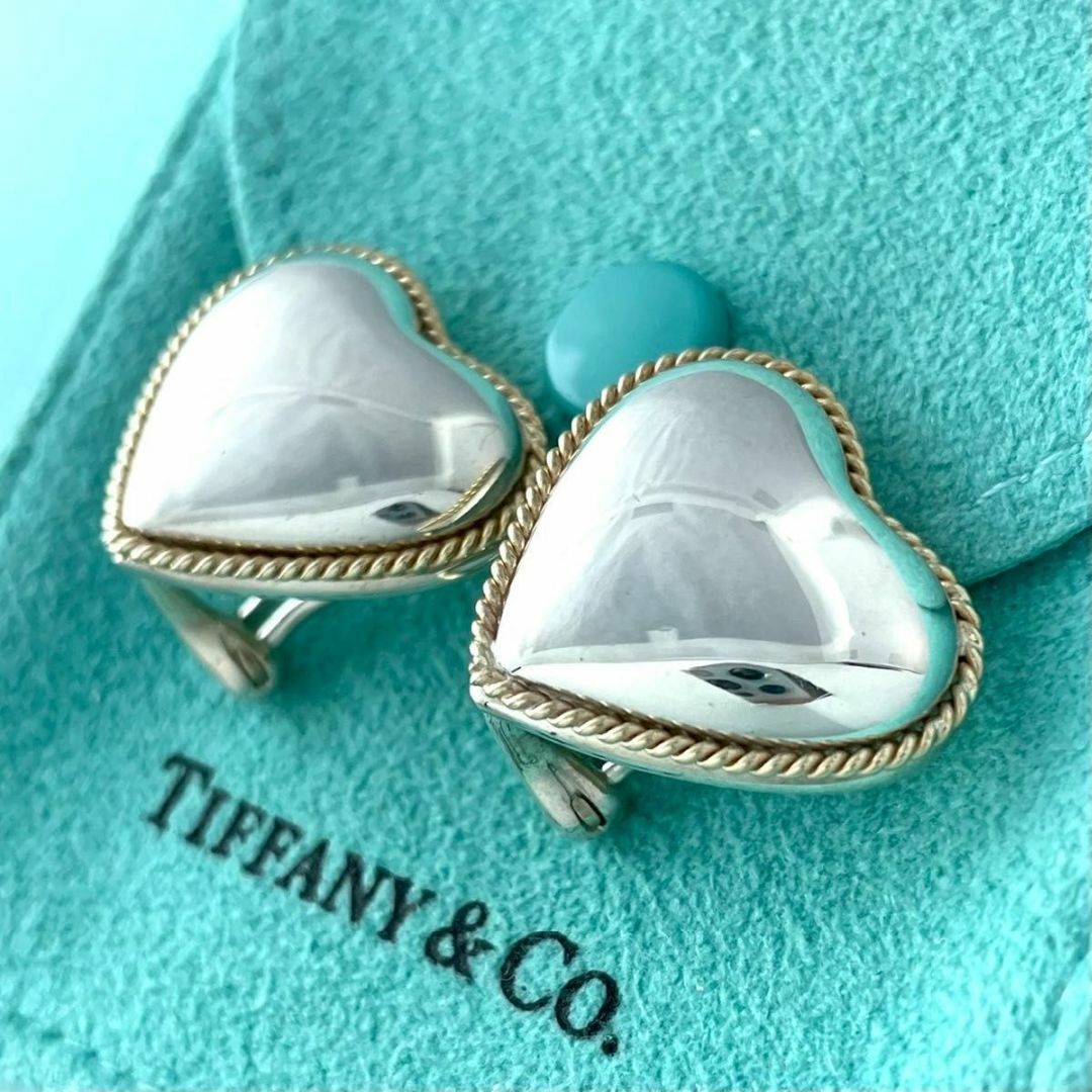 ティファニー ハート 14K シルバー コンビ イヤリング S17fe
