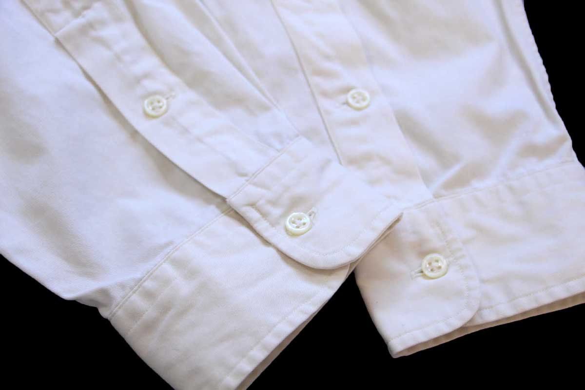 00s ラルフローレン BLAKE ワンポイント ボタンダウン コットンシャツ アイボリー 03 特大 オールド ロゴ刺繍 ビッグサイズ CAMPINGPARCCENTRAL_COM