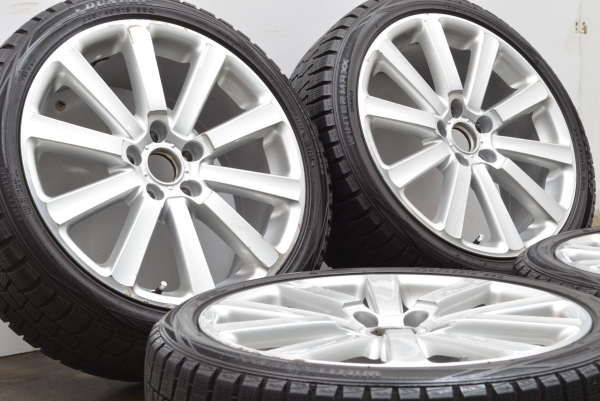 ホイールのみ可 フォルクスワーゲン ゴルフ5 R32 後期 純正 18in 7.5J 51 PCD112 ダンロップ WM01 225|40R18 品番 1K0601025BL