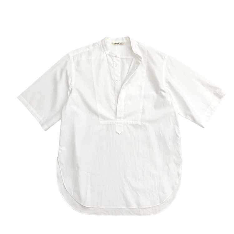AURALEE オーラリー WASHED FINX TWILL HALF SLEEVED P/O SHIRTS プル