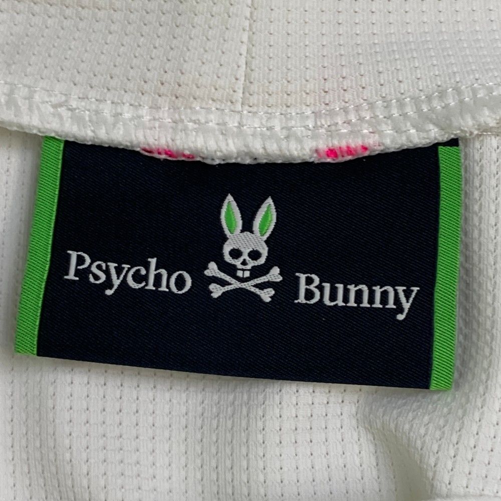 サイズ：S PSYCHO BUNNY サイコバニー  ハイネック 半袖Tシャツ  ホワイト系 [240101417509] ゴルフウェア メンズ ストスト サイズ：S PSYCHO BUNNY サイコバニー ハイネック 半袖Tシャツ