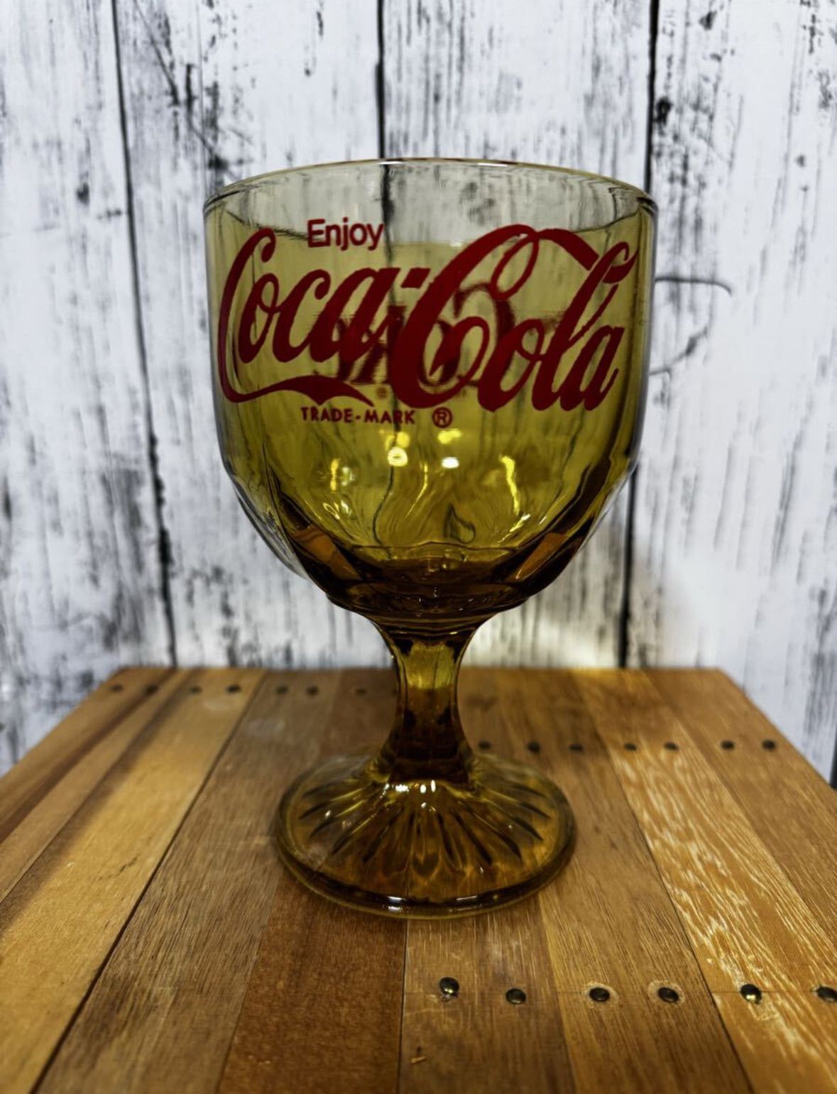 【新作到着!!】 当時物 Coca-Cola コカコーラ アンバーゴブレット