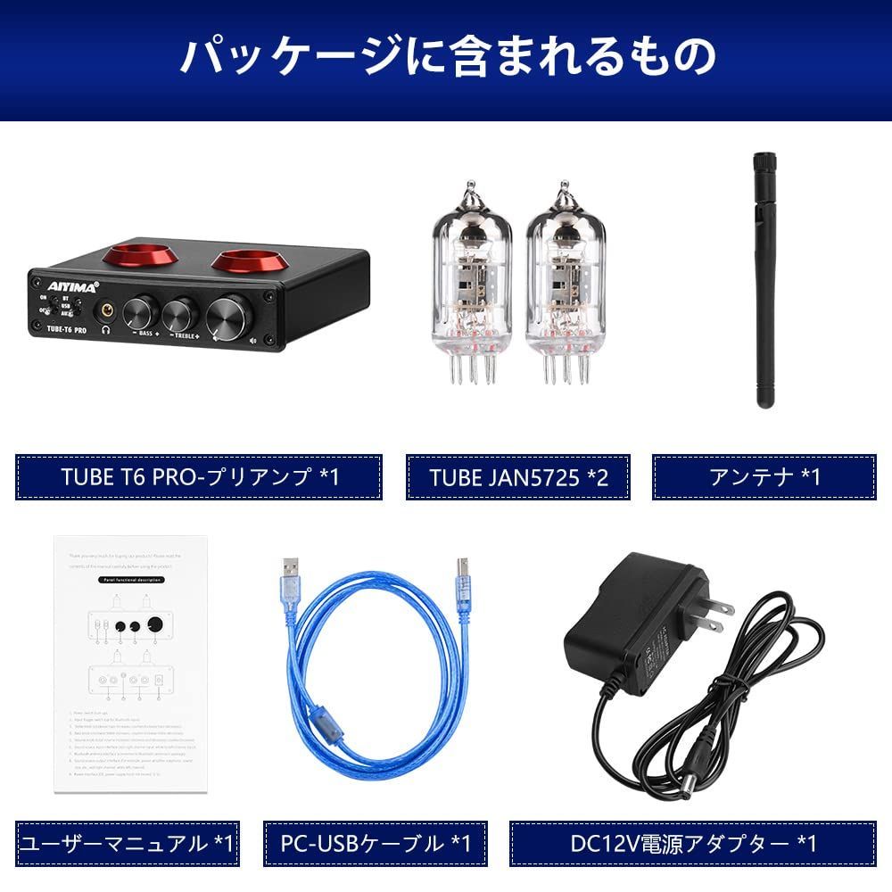 色: 黒】AIYIMA TUBE-T6Pro JAN5725+QCC3008+ - Ko-cha - メルカリ