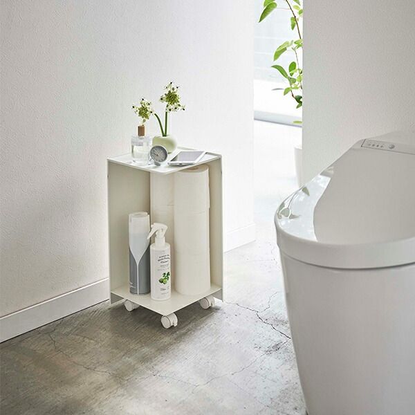 【新品】 山崎実業 TOWER タワー 袋ごとトイレットペーパーストッカー 12ロール トイレットペーパー収納 タワーシリーズ トイレラック トイレットペーパーホルダー【送料無料】 [YMZ-502]