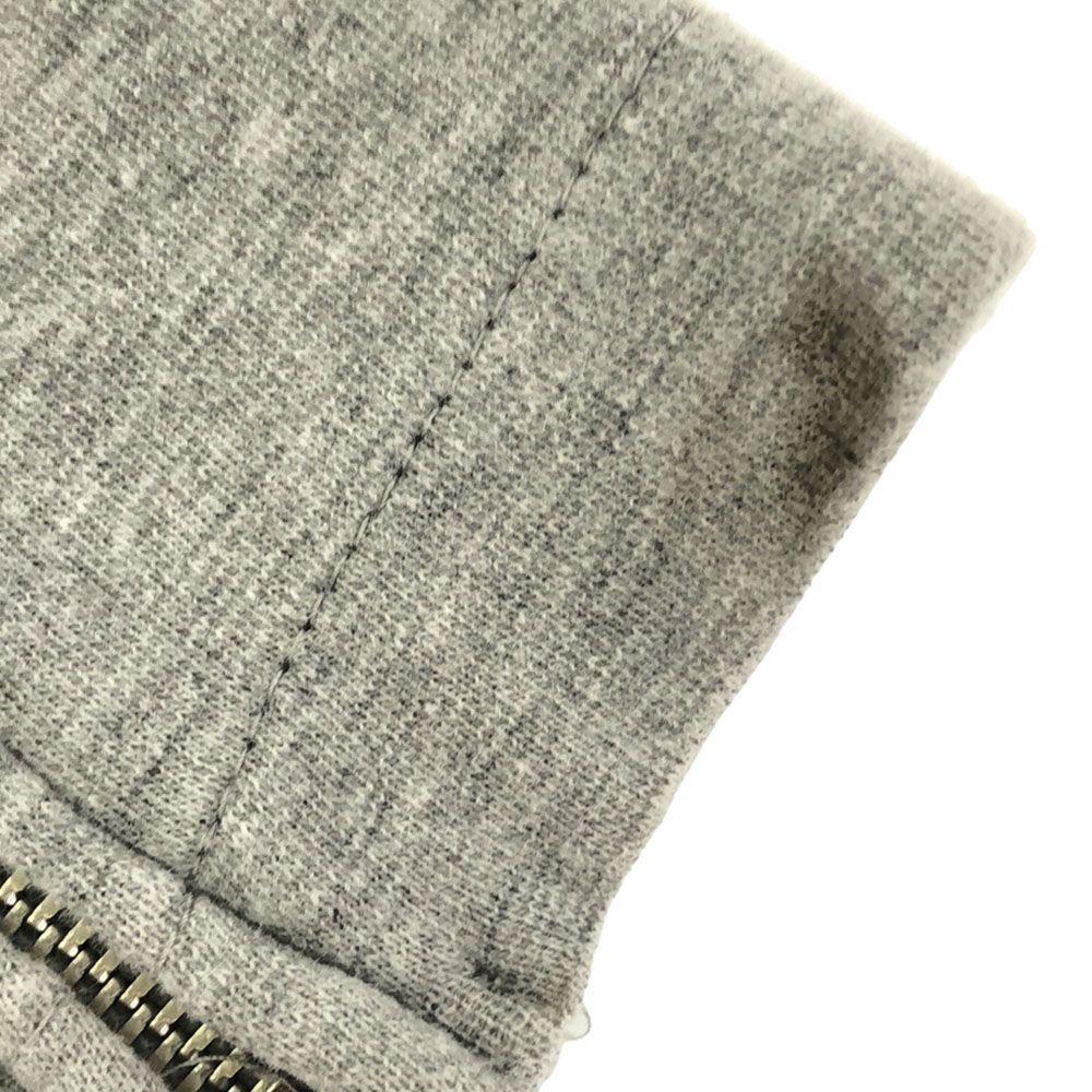 イッセイミヤケ I.S. 日本製 花柄 刺繍 スウェット ノーカラージャケット M グレー系 ISSEY MIYAKE レディース イッセイミヤケ I.S. 日本製 花柄 刺繍 スウェット ノーカラー