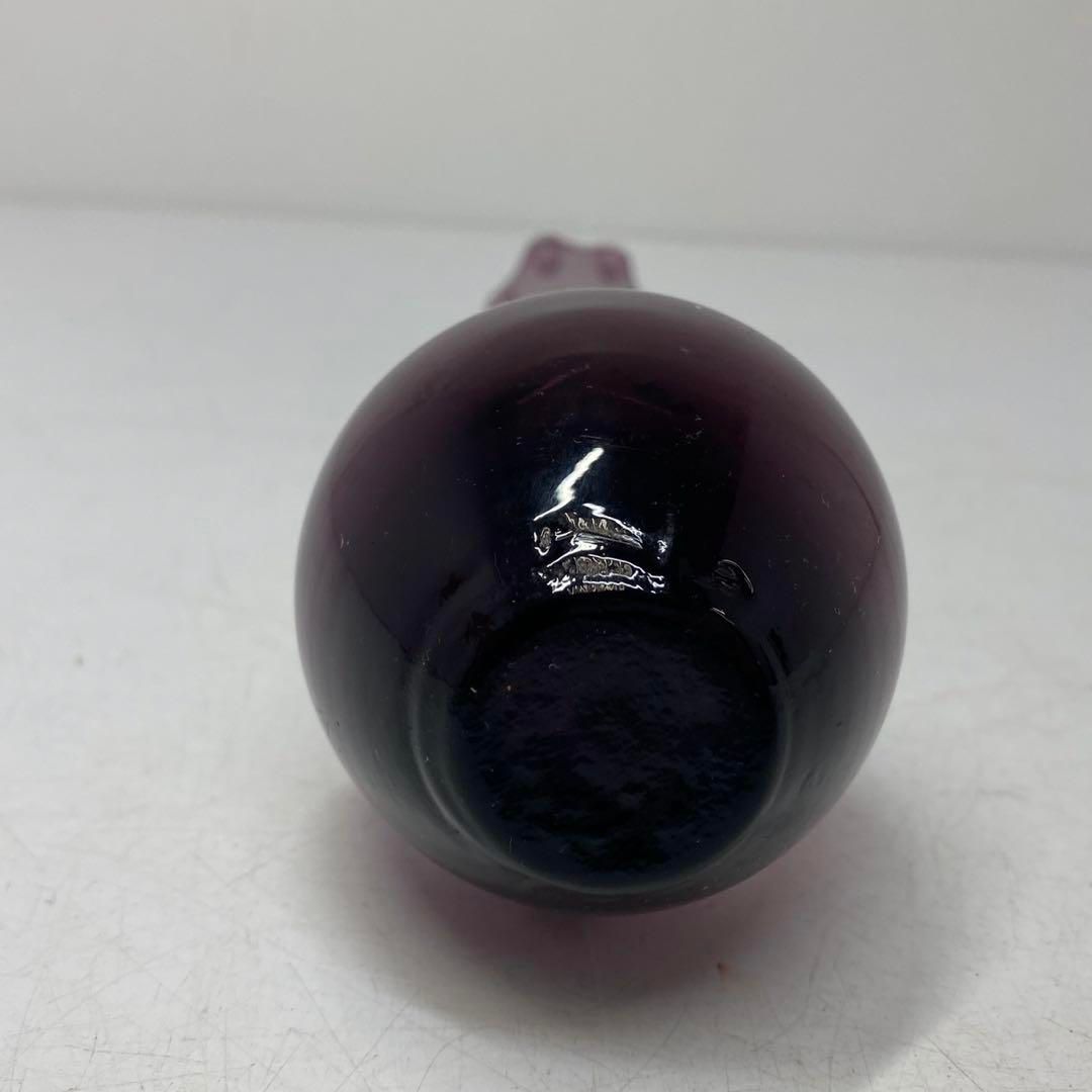 江戸ガラス 紫ガラス 花入 東さ6-0114①