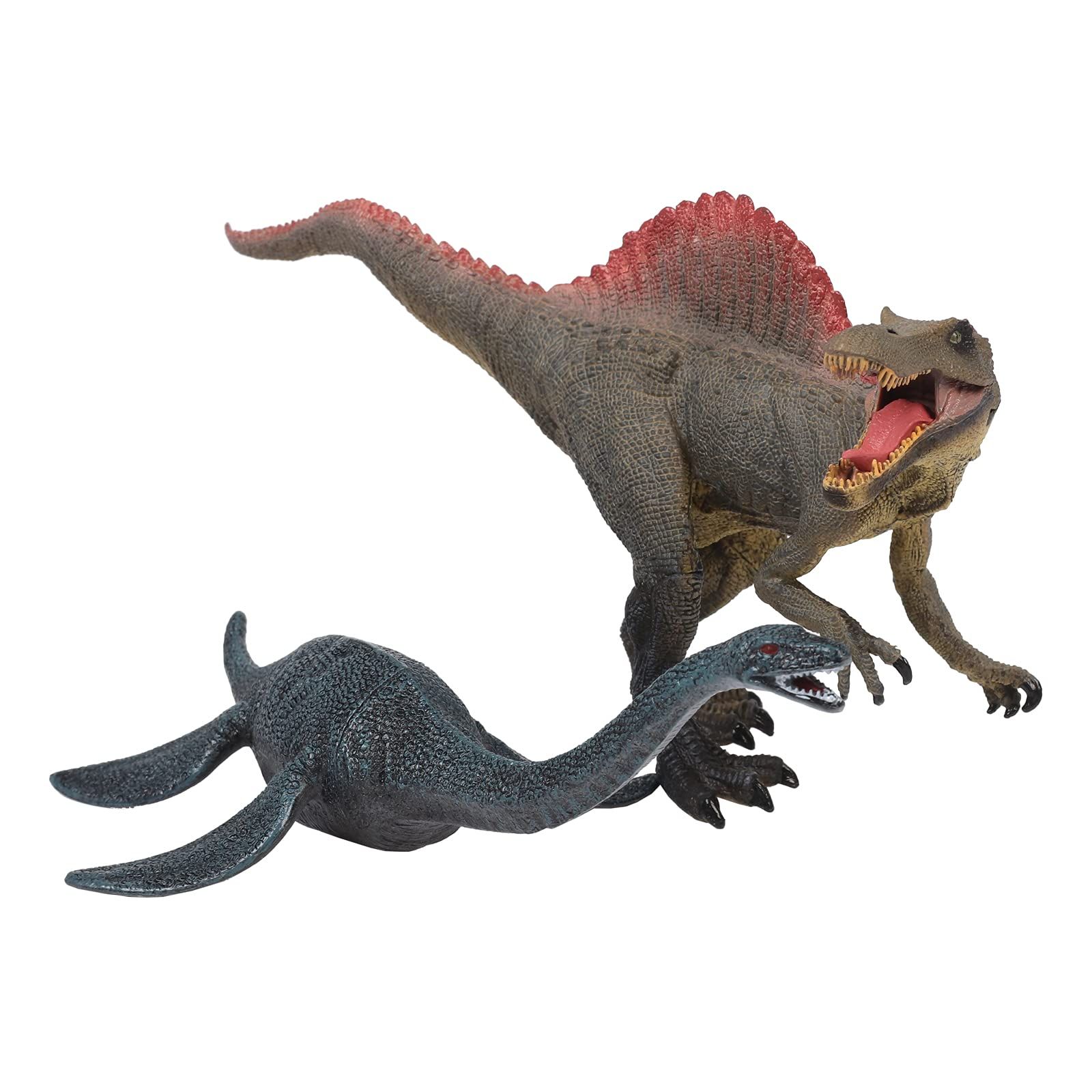 UTST 恐竜 おもちゃ 古代生物 フィギュア 肉食恐竜 海 人形 6+ (スピノサウルス＋プレシオサウルス2体) [スピノサウルス＋プレシオサウルス2体]