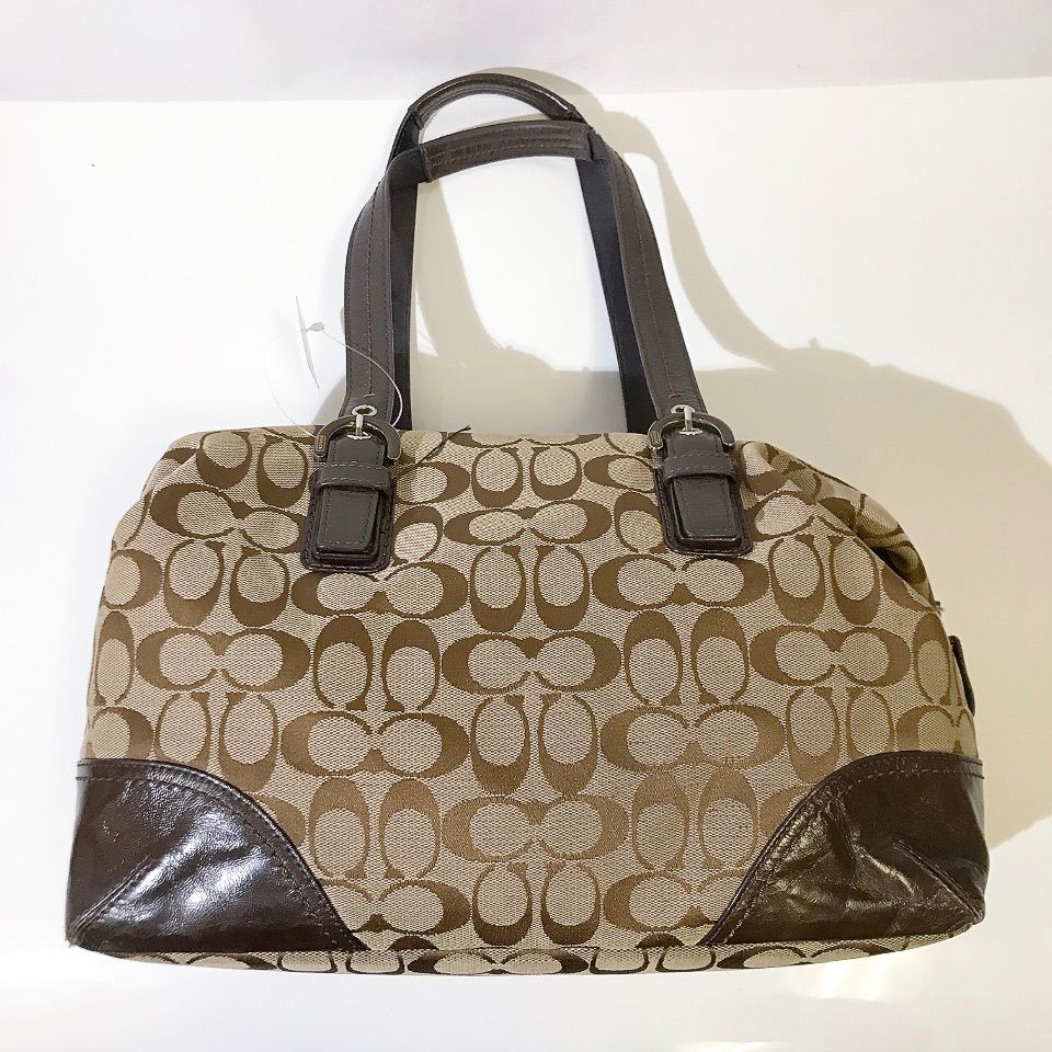 COACH ミニボストン ハンドバッグ シグネチャー ショルダー