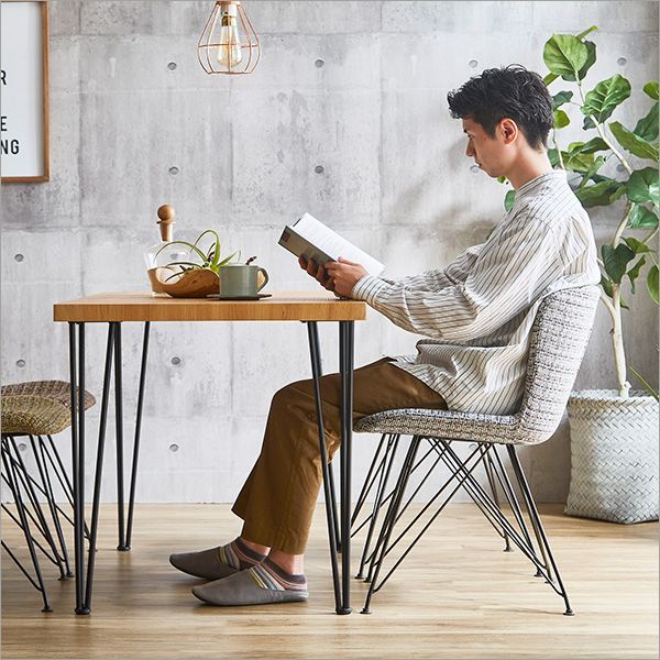 2人用 家具・インテリア 布張りダイニングチェア2点セット
