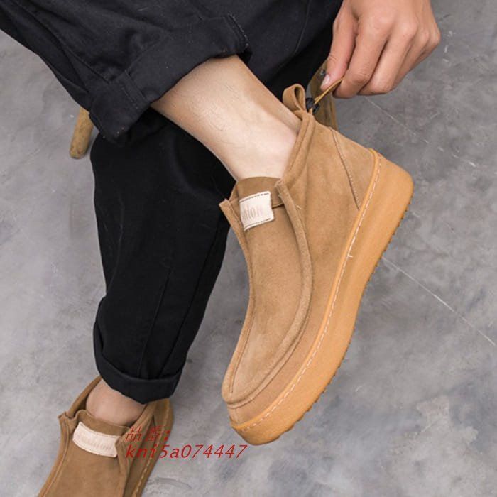  スエード ショート ブーツ メンズ ハイカット 靴 原宿 オシャレ ストリート 中学生 韓国 10代 通学 通勤 20代 ファッション 高校生 kni 5 a 074447 チャッカブーツ ブーツ 革靴