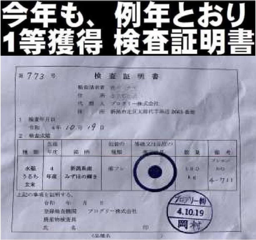 新米・令和4年産新潟みずほの輝き 色彩選別済白米5㌔×2個 幻の農家専用