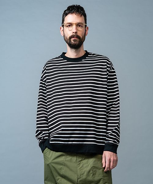 SAN JOAQUIN HIGH GAUGE COTTON BORDER L/S T-SHIRTミスターオリーブ/サンフォーキン  ハイゲージコットン/ボーダー ロングスリーブTシャツ メルカリShops