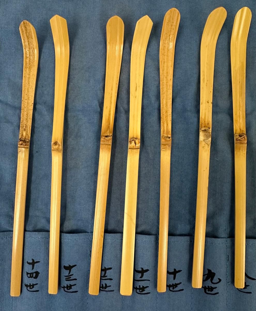 中古品】歴代茶杓集 14本 影林宗篤 裏千家 一世～十四世 茶道具