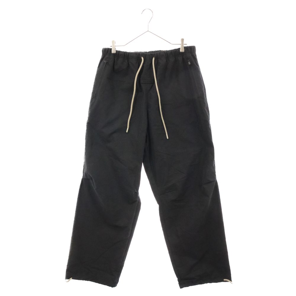 FOG Essentials (エフオージー エッセンシャルズ) Relaxed Drawstring Trousers ラバーロゴパッチ ドローコード カーゴパンツ ブラック