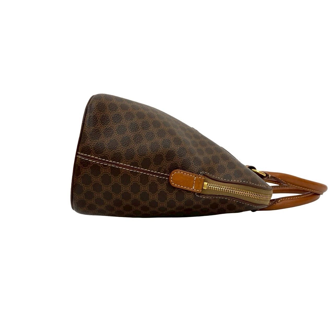 【美品】CELINE セリーヌ マカダム柄 クラッチバッグ トリオンフ ブラウン CELINE(セリーヌ)マカダム柄 2WAYクラッチバッグ ポーチ ブラウン