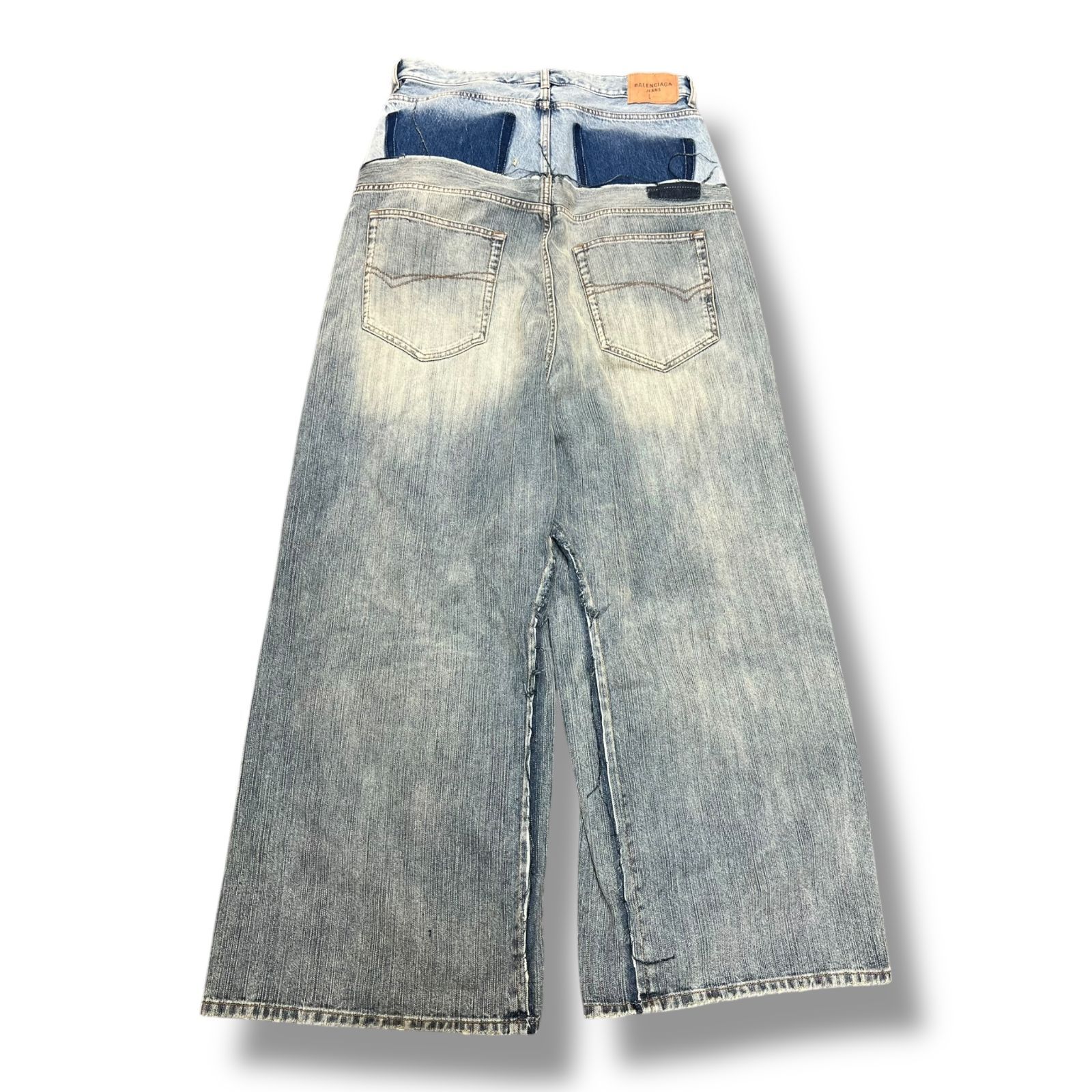 国内正規 BALENCIAGA 24AW Cut Up Baggy Denim Pants カット