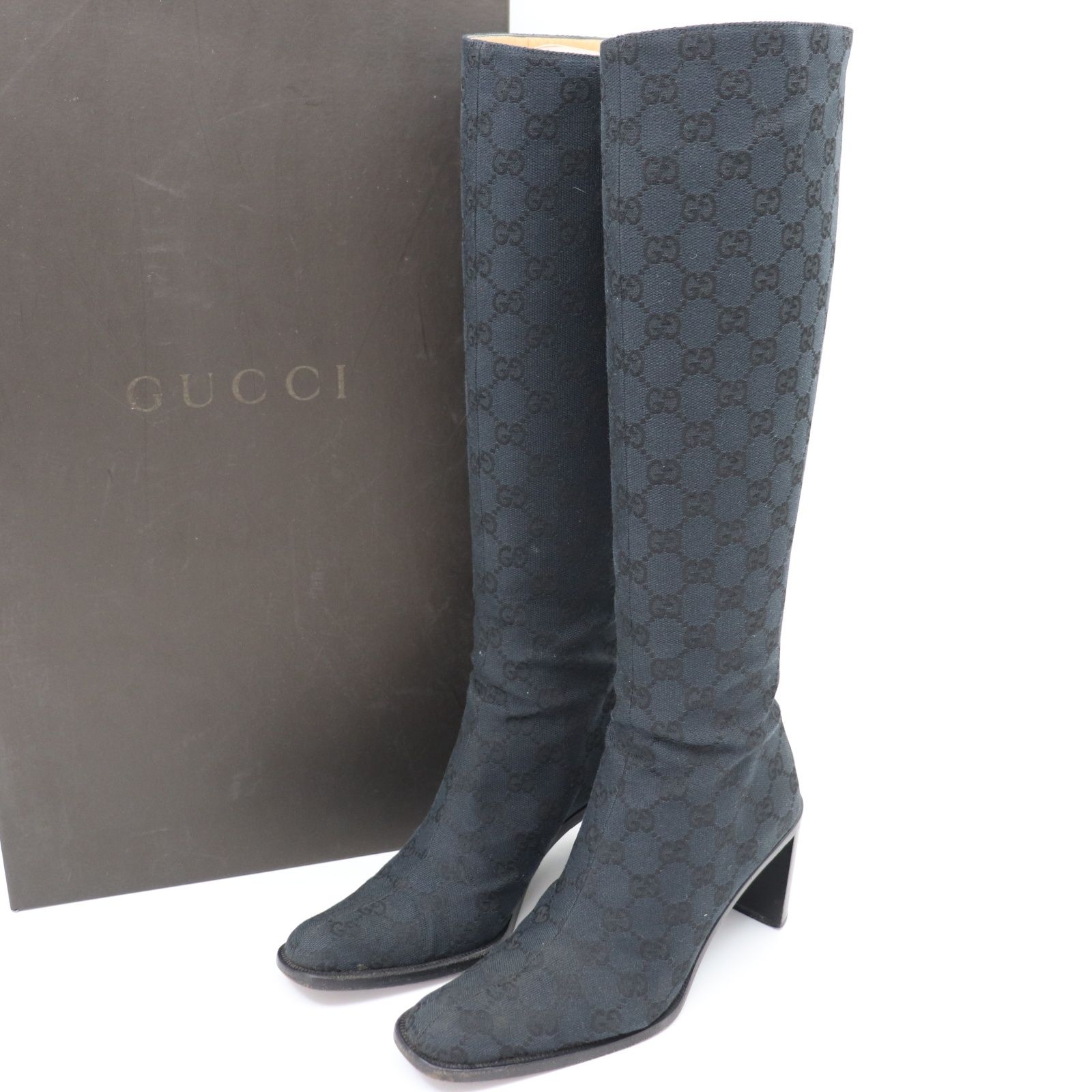 ITFJKV30P5WO GUCCI グッチ GGキャンバス ロングブーツ ITFJKV30P5WO GUCCI グッチ GGキャンバス ロングブーツ