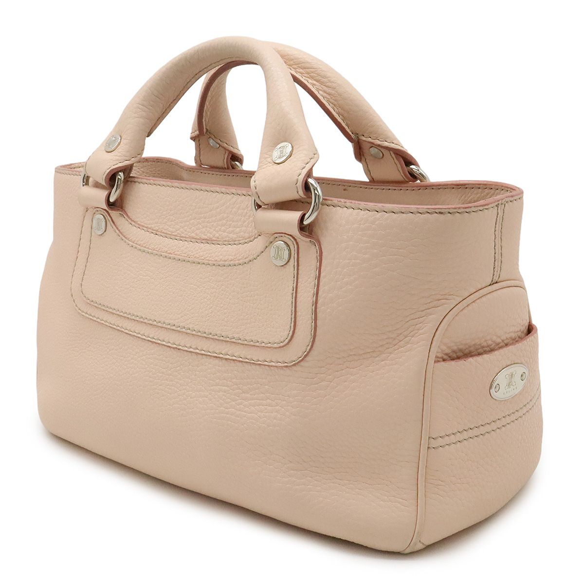 CELINE セリーヌ ブギーバッグ ピンク レザー ハンドバッグ CELINE セリーヌ ブギーバッグ ハンドバッグ キャンバス/レザー