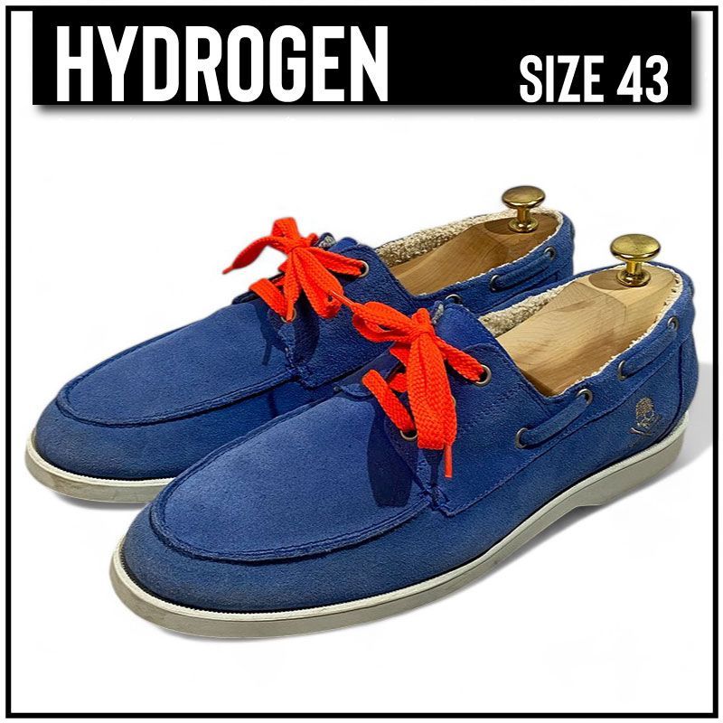 Hydrogen ハイドロゲン デッキシューズ ローファー スエード ブルー 43 