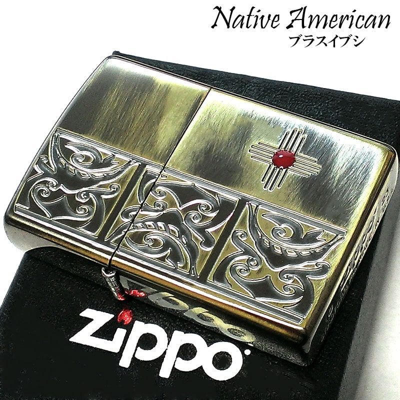 ZIPPO ネイティブアメリカン 両面加工 アンティーク ゴールド