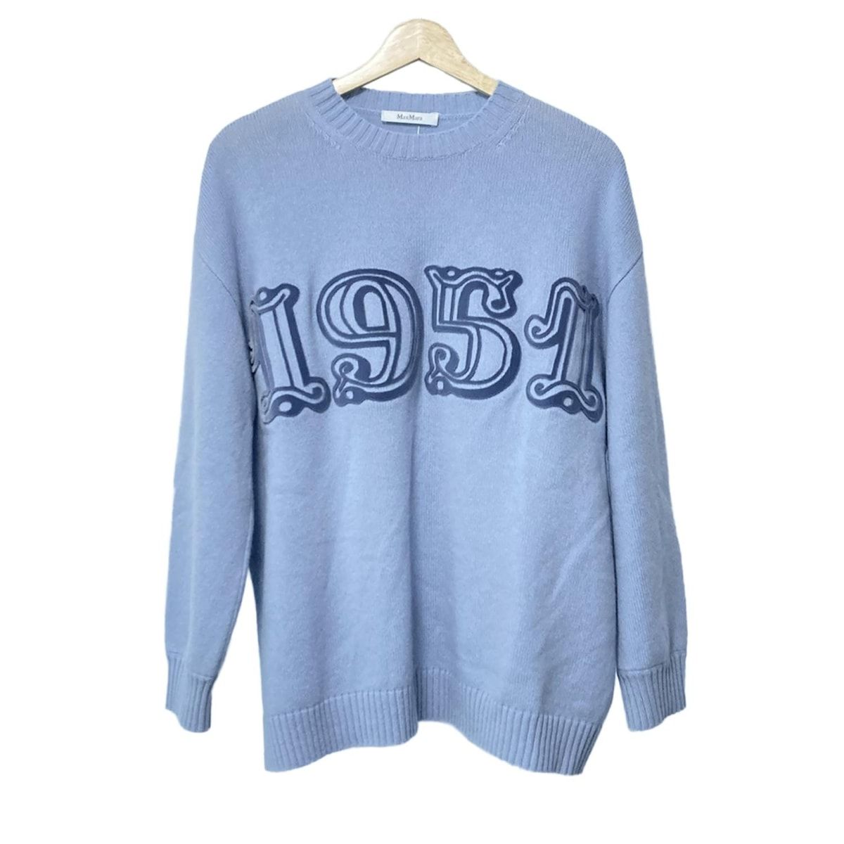 Max Mara マックスマーラ 長袖セーター サイズJP S レディース - 2313660733 ライトブルー×ダークグレー クルーネック