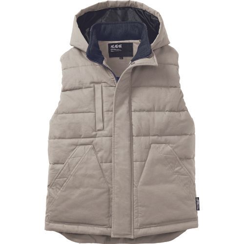 【新品・7営業日以内発送】ジーベック 213-39-M 防寒ベスト２１３－３９－Ｍ 21339M XEBEC サンドベージュ ヘリンボーン素材 Mサイズ 秋冬用【沖縄離島販売不可】