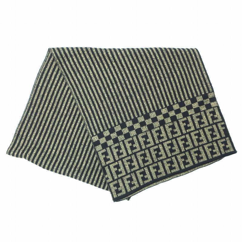 ⭐︎FENDI イタリア製マフラー ズッカ ストライプ 男女活用 推し活 ⭐︎FENDI イタリア製マフラー ズッカ ストライプ 男女活用 推し活