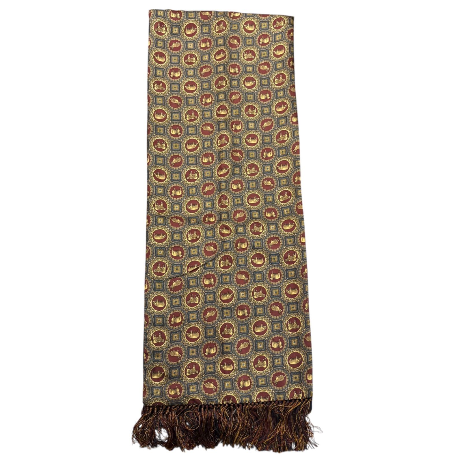 dunhill アニマル総柄 ストール ダンヒル シルク カシミヤ Dunhill